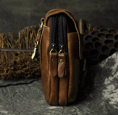 Leather Belt Pouch Mens Small Cases Waist Bag Hip Pack Belt Bag Fanny Pack Bumbag for Men