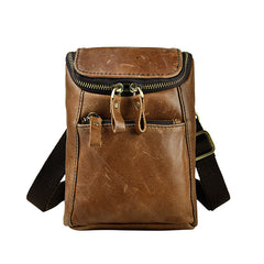 Leather Belt Pouch Mens Small Cases Waist Bag Hip Pack Belt Bag Fanny Pack Bumbag for Men