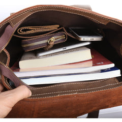 Genuine Leather Mens Cool Backpack Sling Bag Large Black Travel Bag Hiking Bag for men