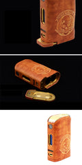 Handmade Leather Brown Mens ASVAPE MICHAEL Cigarette Case Holder for Men - iwalletsmen