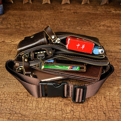Leather Fanny Pack Mens Waist Bag Hip Pack Belt Bag Bumbag for Men