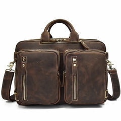 Genuine Leather Mens Cool Messenger Bag Work Bag Satchel Bag Briefcase Bag for men