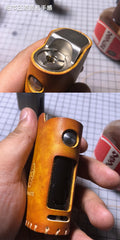 Handmade Leather Tooled Reindeer Brown Mens LA PETITE BOX Holder Cigarette Case for Men - iwalletsmen