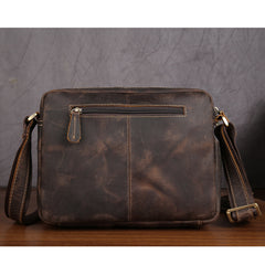 Handmade Leather Mens Cool Small Messenger Bag iPad Bag Chest Bag Bike Bag Cycling Bag for men