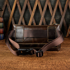 Leather Fanny Pack Mens Waist Bag Hip Pack Belt Bag Bumbag for Men