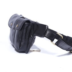 Leather Men Fanny Pack Small Waist Bag Hip Pack Belt Bag Bumbag for Men