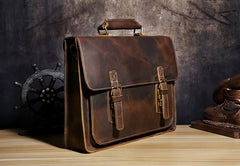 Genuine Leather Mens Cool Messenger Bag Briefcase Chest Bag Bike Bag Cycling Bag for men