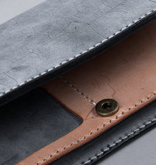 Handmade Leather Mens Clutch Wallet Cool Leather Wallet Long Phone Wallets for Men
