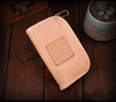 Genuine Leather Mens Cool Key Wallet Car Key Holder Car Key Case for Camel Men