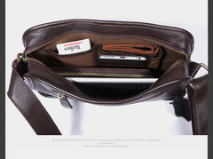Genuine Leather Mens Cool Messenger Bag Small Bag Chest Bag Bike Bag Cycling Bag for men