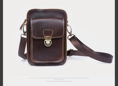Leather Belt Pouch Mens Small Cases Waist Bag Hip Pack Belt Bag Fanny Pack Bumbag for Men