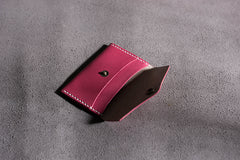 Handmade Leather Mens Cool billfold Wallet Card Holder Small Card Slim Wallets for Men - iwalletsmen