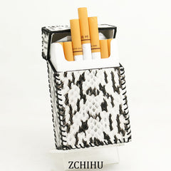 Cool Snake Leather Mens Cigarette Holder Case Handmade Cigarette Holder for Men - iwalletsmen