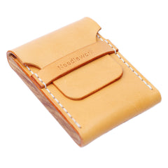 Cool Wooden Beige Leather Mens 7pcs Cigarette Case Custom Cigarette Holder for Men - iwalletsmen