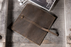Handmade Leather Mens Clutch Wallet Cool Leather Wallet Long Phone Wallets for Men - iwalletsmen