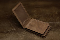 Handmade Leather Tooled Predator License Wallet Mens Card billfold Wallet Cool Leather Wallet Slim Wallet for Men