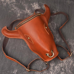 Cool Bull Leather Mens Backpack Vintage Travel Backpack Bag for Men - iwalletsmen