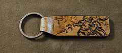 Handmade Leather Tooled League of Legends LOL KeyChain Key Ring Mens Cool Car Key Wallet Wallet Car for Men