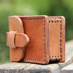 Cool Leather Mens Cigarette Case with Belt Loop Handmade Cigarette Holder for Men - iwalletsmen