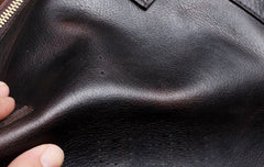 Genuine Leather Mens Bucket Bag Cool Weekender Bag Travel Bag Duffle Bags Overnight Bag Holdall Bag for men
