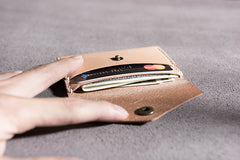 Handmade Leather Mens Cool billfold Wallet Card Holder Small Card Slim Wallets for Men - iwalletsmen