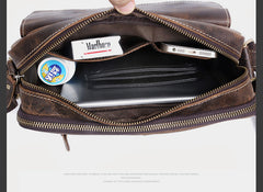 Genuine Leather Mens Cool Messenger Bag Chest Bag Bike Bag Cycling Bag for men