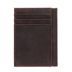 Handmade Leather Mens Cool Slim Leather Wallet Card Wallet Holders Men Front Pocket Wallet for Me