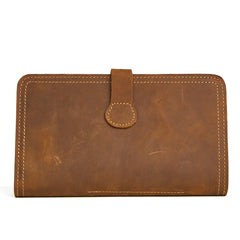 Handmade Leather Mens Travel Wallet Passport Leather Wallet billfold Slim Wallets for Men