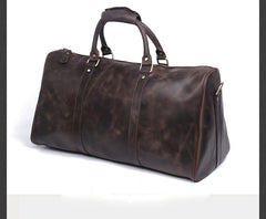 Genuine Leather Mens Cool Weekender Bag Travel Bag Duffle Bags Overnight Bag Holdall Bag for men