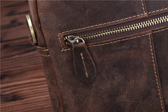 Genuine Leather Mens Cool Messenger Bag Work Bag Satchel Bag Briefcase Bag for men