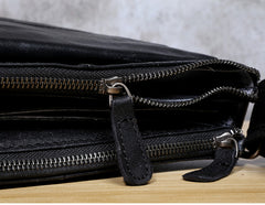 Genuine Leather Mens Cool Messenger Bag Chest Bag Bike Bag Cycling Bag for men