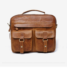 Genuine Leather Mens Cool Messenger Bag Chest Bag Bike Bag Cycling Bag for men