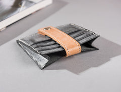 Handmade Leather Mens Cool billfold Wallet Card Holder Small Card Slim Wallets for Men