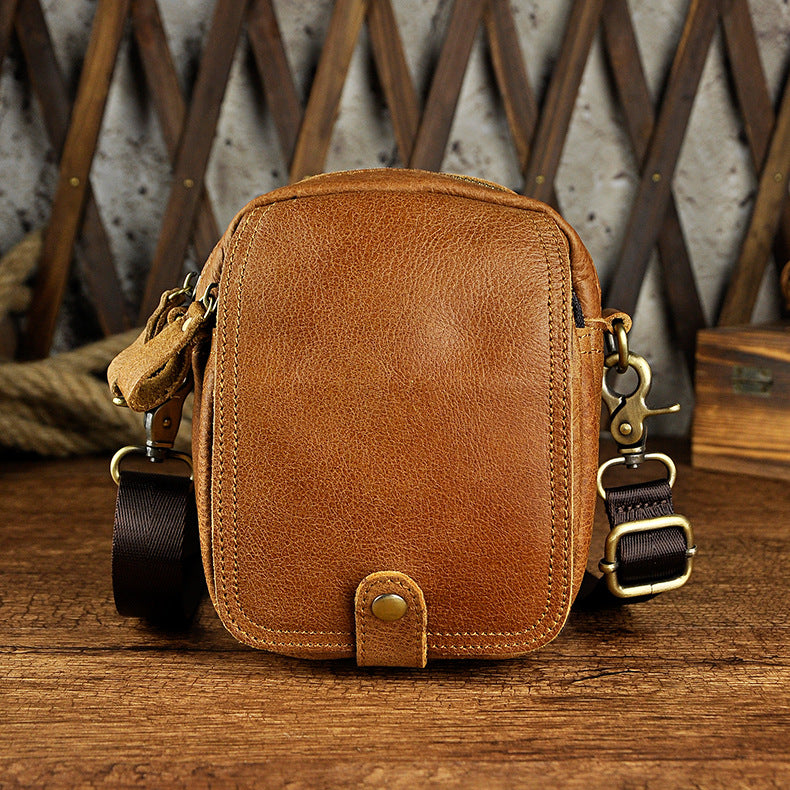 Leather Belt Pouch Mens Small Cases Waist Bag Hip Pack Belt Bag Fanny Pack Bumbag for Men