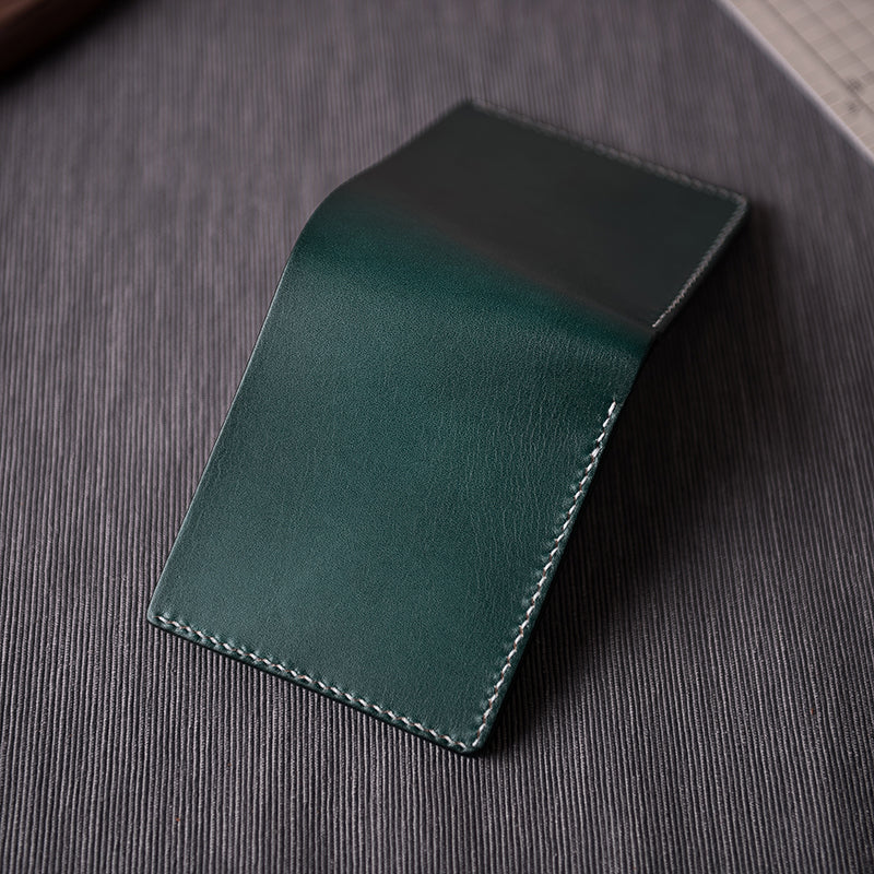Handmade Leather Mens Cool Slim Leather Wallet Men Small Wallets Bifold for Men Women