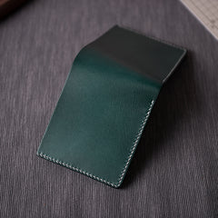 Handmade Leather Mens Cool Slim Leather Wallet Men Small Wallets Bifold for Men Women