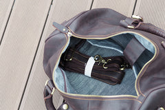 Cool Leather Mens Weekender Bags Vintage Travel Bags Duffle Bag for Men - iwalletsmen