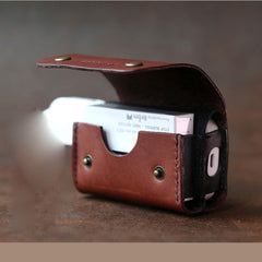 Cool Leather Mens IQOS Cigarette Case With Belt Loop IQOS Holder Belt Clip for Men - iwalletsmen