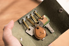 Handmade Leather Mens Cool Key Wallet Car Key Holder Car Key Case Card Holder for Men