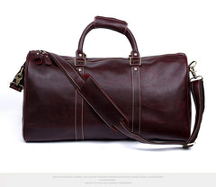Genuine Leather Mens Cool Weekender Bag Travel Bag Duffle Bags Overnight Bag Holdall Bag for men
