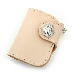 Handmade Mens Leather Small Biker Chain Wallet Cool billfold Biker Wallet with Chain - iwalletsmen
