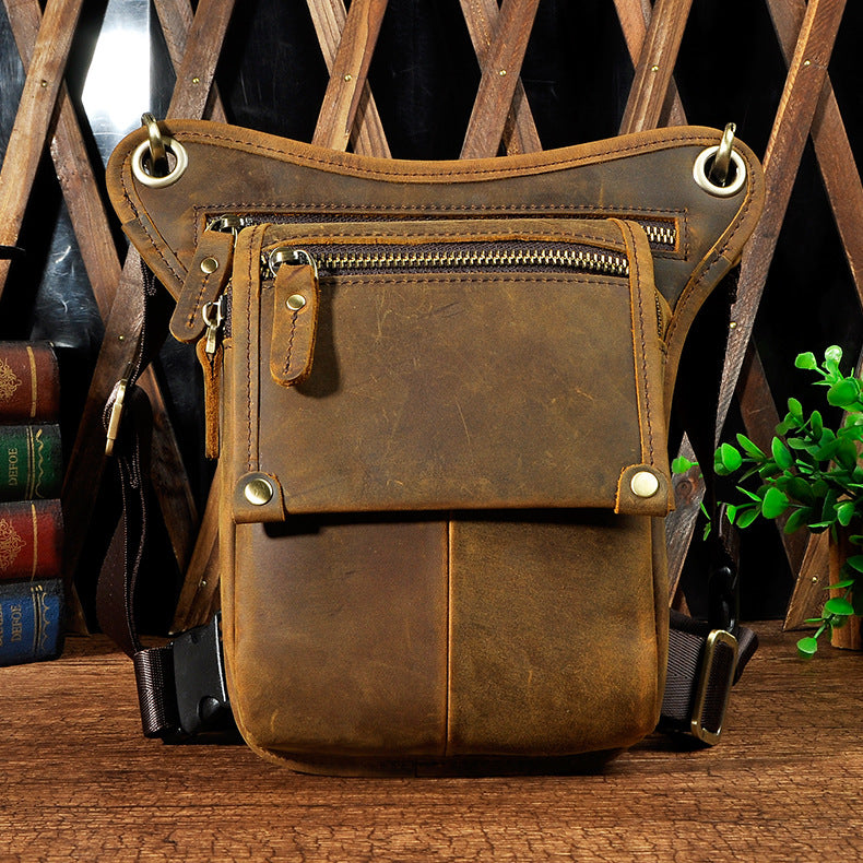 Leather Belt Pouch Mens Cases Waist Bag Hip Pack Belt Bag Fanny Pack B ...