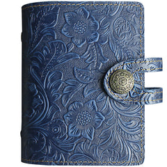 Handmade Leather Floral Mens Cool billfold Wallet Card Holder Small Card Slim Wallets for Men