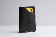 Handmade Leather Mens Cool billfold Wallet Card Holder Small Card Slim Wallets for Men