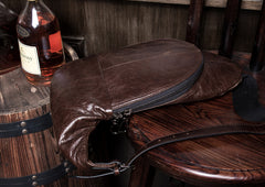 Cool Brown Leather Mens  Sling Bags Brown Crossbody Pack Chest Bag for men - iwalletsmen