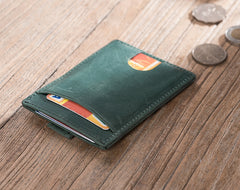 Handmade Leather Mens Cool billfold Wallet Card Holder Small Card Slim Wallets for Men