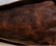 Genuine Leather Mens Cool Backpack Sling Bag Large Black Travel Bag Hiking Bag for men
