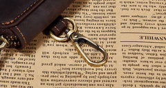 Handmade Leather Mens Cool Key Wallet Car Key Holder Case Card Wallet for Men