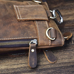 Leather Belt Pouch Mens Cases Waist Bag Hip Pack Belt Bag Fanny Pack Bumbag for Men