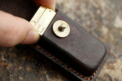 Cool Mens Leather Dunhill Rollagas Lighter Case with Loop Dunhill lighter Holder with clips - iwalletsmen